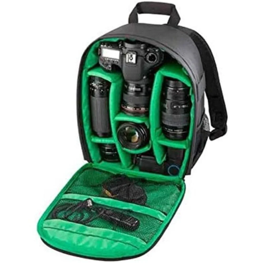 Waterproof SLR/DSLR Camera Backpack Shoulder Bag Travel Case, Green